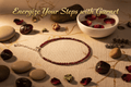 Red Garnet Anklet for Energy and Vitality - magical - crystal - agate - stones