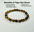 Natural Tiger Eye Bracelet - magical - crystal - agate - stones