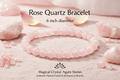 Rose Quartz Bracelet - Natural Love & Healing Crystal Jewelry - magical - crystal - agate - stones