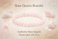 Rose Quartz Bracelet - Natural Love & Healing Crystal Jewelry - magical - crystal - agate - stones